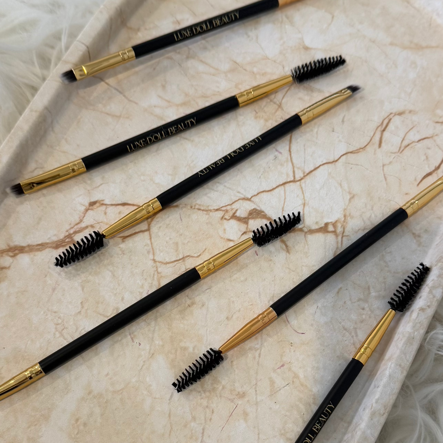 Dual Ended Angle Brush - Luxe Lash Dolls